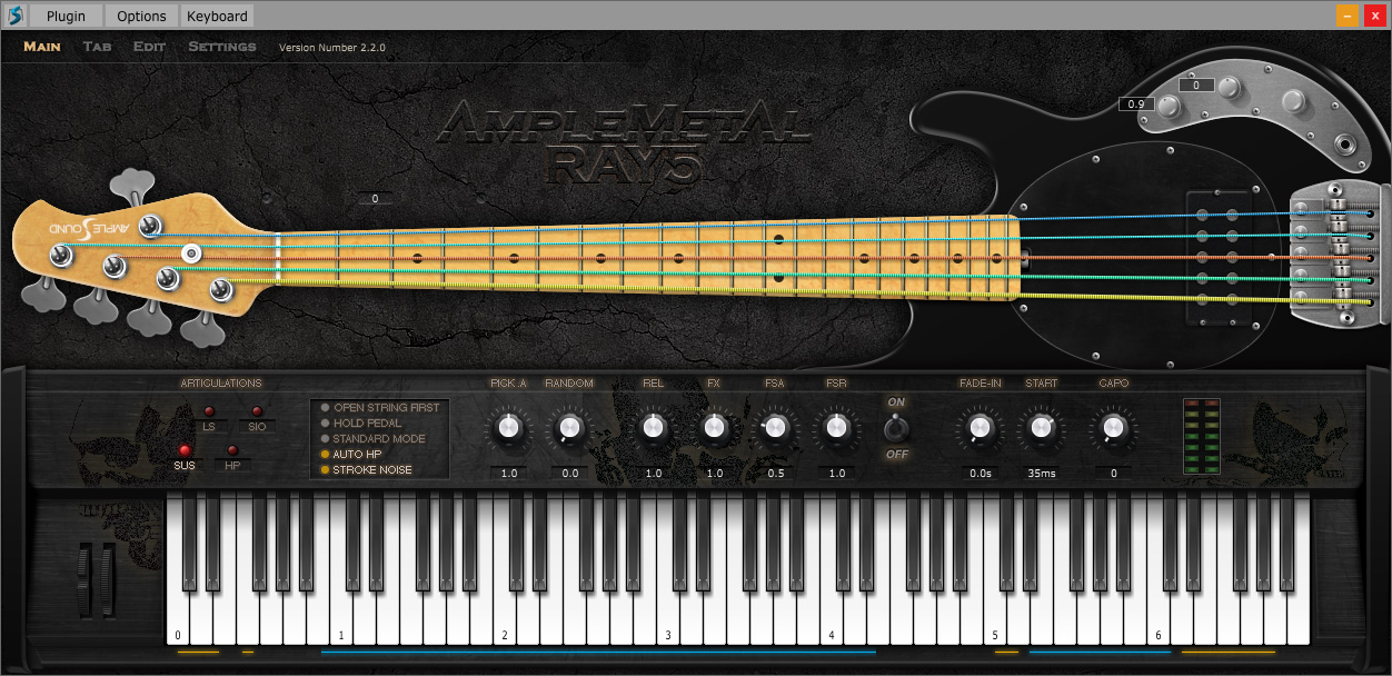 5弦金属贝斯 – Ample Sound Ample Bass Metal Ray 5 v3.3.0 Win Mac
